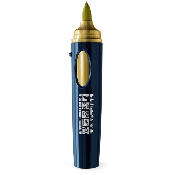 Gold Neuland Metallic BigOne Art Brush marker pen sold in UK via Inky Thinking Shop UK
